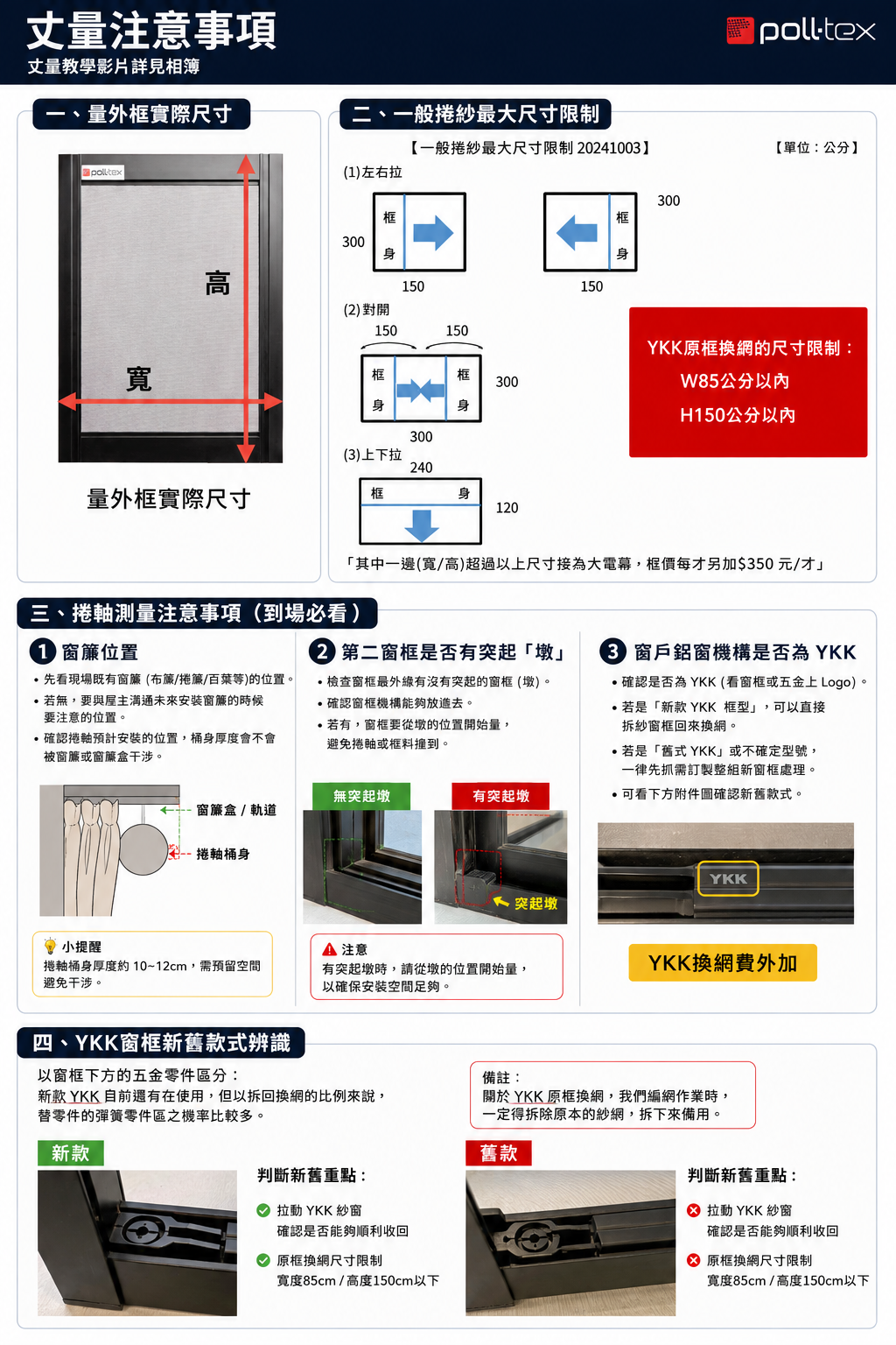 丈量注意事項圖卡